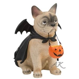 Humane Society French Bulldog 🐾 Frenchie Halloween Statue Bat 🐾 Trick or Treat